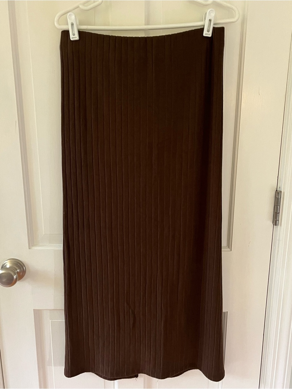 🌟ZSupply Chocolate Brown Ribbed Tank and Maxi Skirt Matching Set Size M/L - Picture 4 of 11